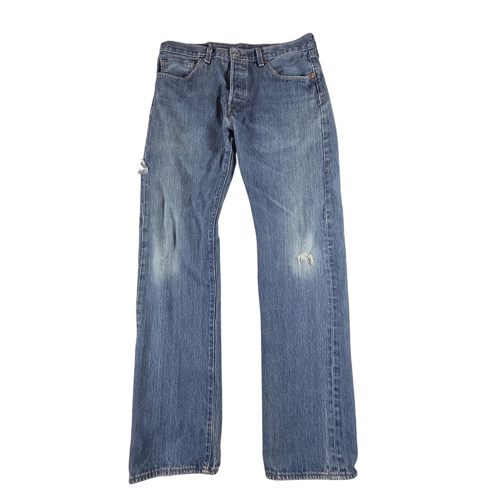 Levi's 501 Mens 32x32 Jeans Workwear Button Fly Distressed Iconic Classic